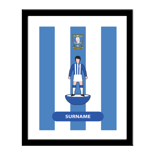 Personalised Sheffield Wednesday FC Player Figure Print