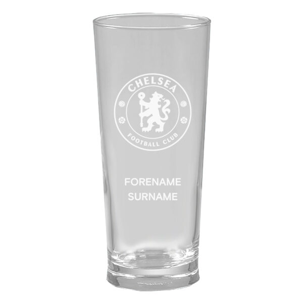 Personalised Chelsea FC Beer Glass