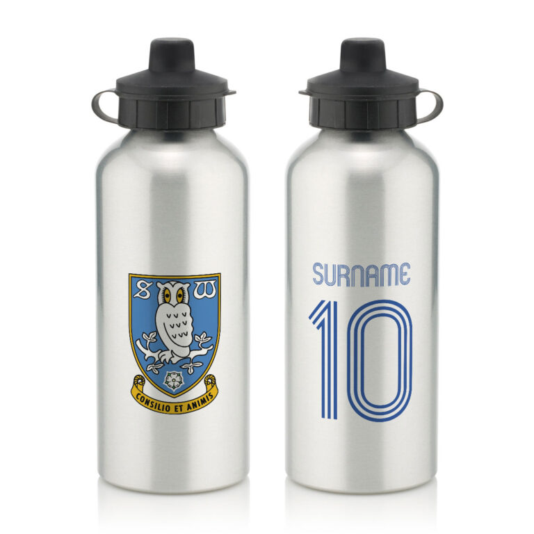 Personalised Sheffield Wednesday FC Retro Shirt Water Bottle