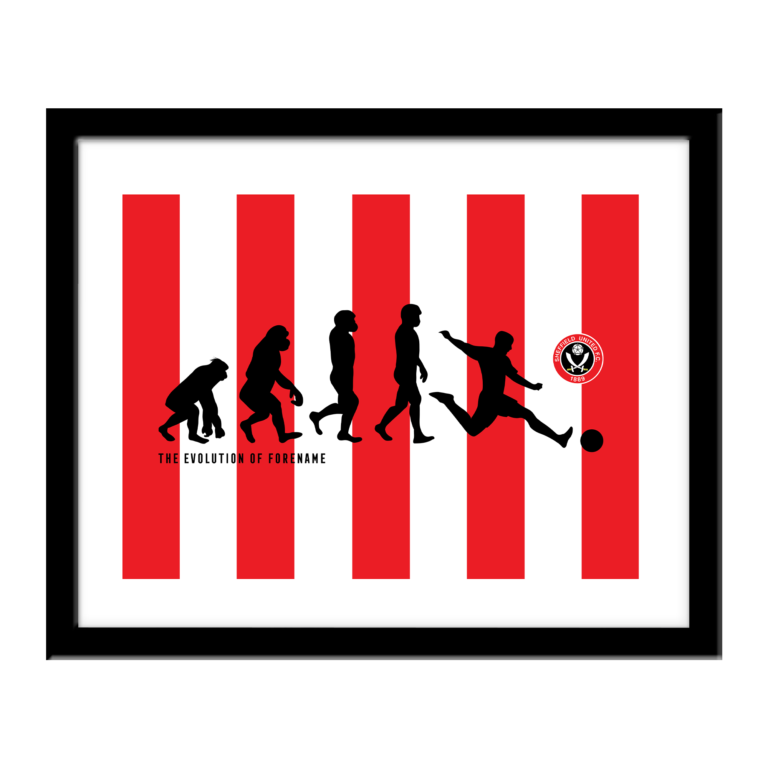 Personalised Sheffield United FC Evolution Print