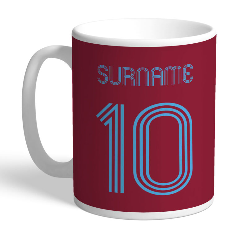 Personalised West Ham United FC Retro Shirt Mug