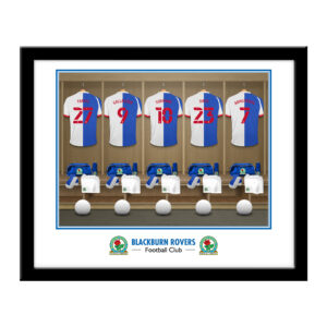 Personalised Blackburn Rovers FC Dressing Room Framed Print