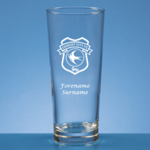 Personalised Cardiff City FC Beer Glass