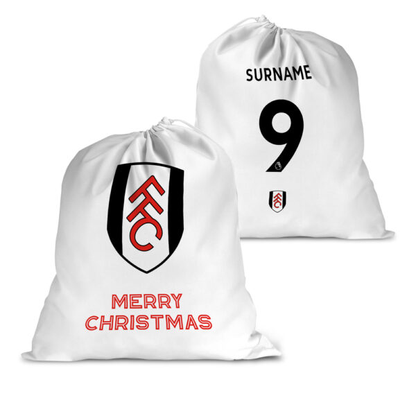 Personalised Fulham FC Back of Shirt Santa Sack