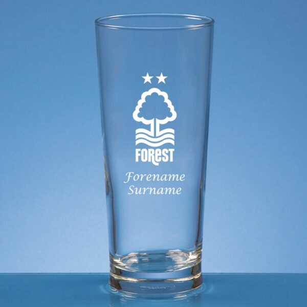 Personalised Nottingham Forest FC Beer Glass