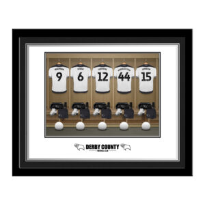 Personalised Derby County FC Dressing Room Photo Framed
