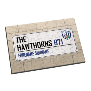 Personalised West Brom FC Street Sign Jigsaw