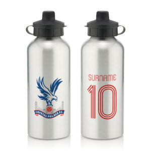 Personalised Crystal Palace FC Retro Shirt Water Bottle