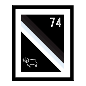 Personalised Derby County FC Stripe Print