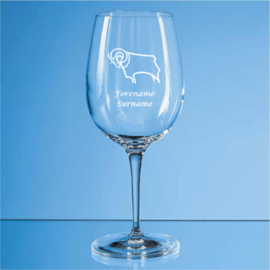 Personalised Derby County FC Wine Glass
