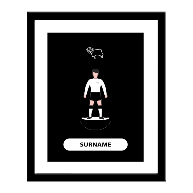 Personalised Derby County FC Player Figure Print