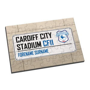 Personalised Cardiff City FC Street Sign Jigsaw