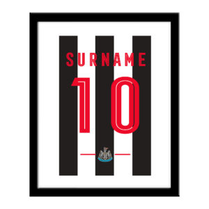 Personalised Newcastle United FC Retro Shirt Print