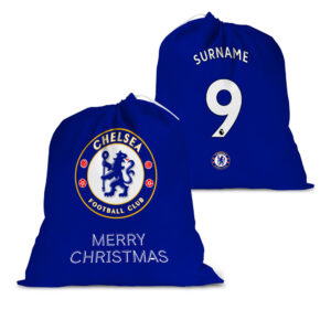 Personalised Chelsea FC Back of Shirt Santa Sack
