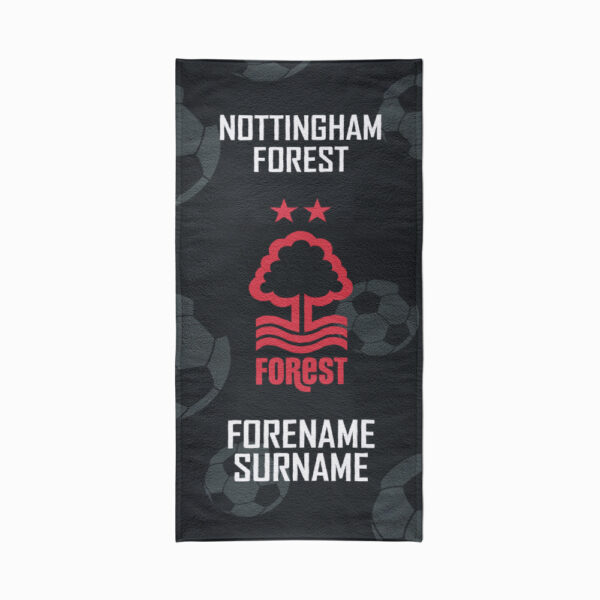 Personalised Nottingham Forest FC Crest Beach Towel – 70cm x 140cm