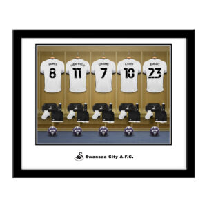 Personalised Swansea City FC Dressing Room Framed Print