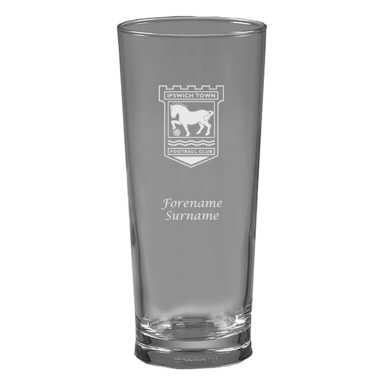 Personalised Ipswich Town FC Beer Glass