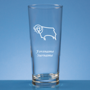 Personalised Derby County FC Beer Glass