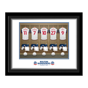 Personalised Bolton Wanderers FC Dressing Room Photo Framed