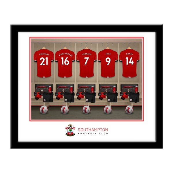 Personalised Southampton FC Dressing Room Framed Print