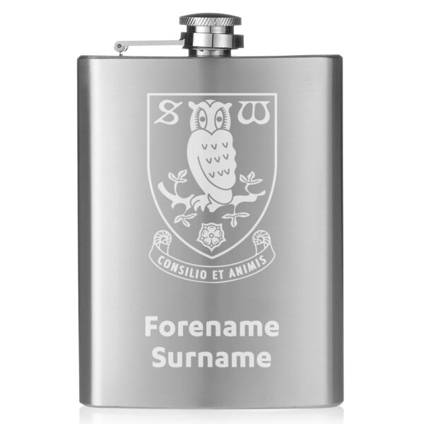 Personalised Sheffield Wednesday FC Crest Hip Flask