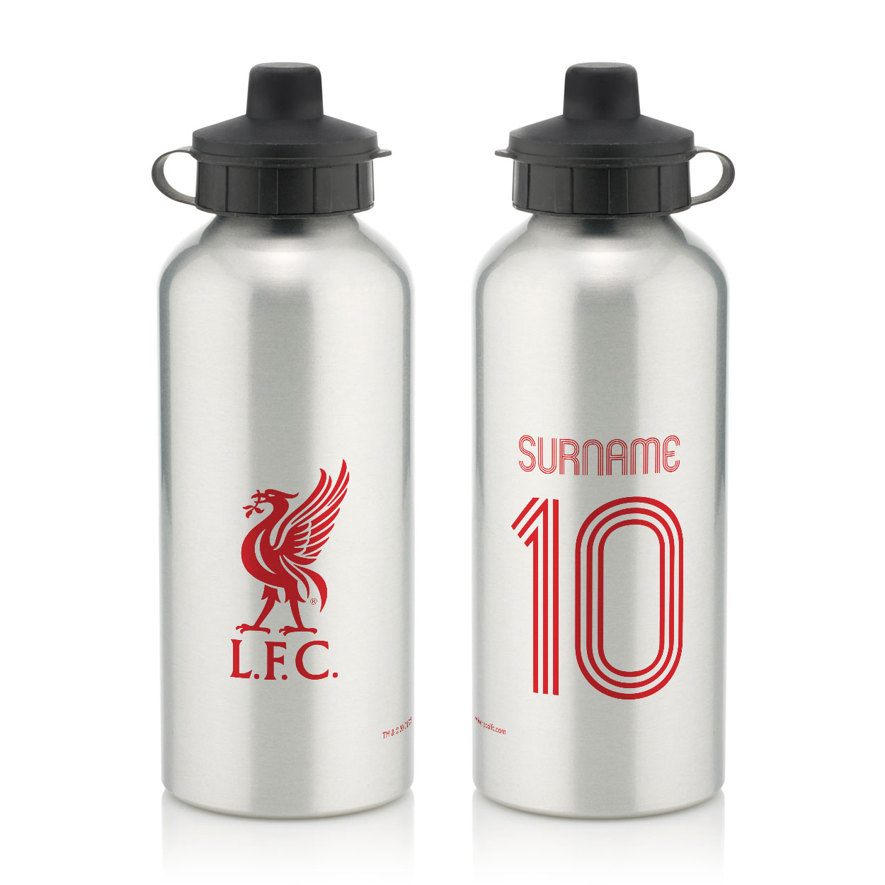 Personalised Liverpool FC Retro Shirt Water Bottle