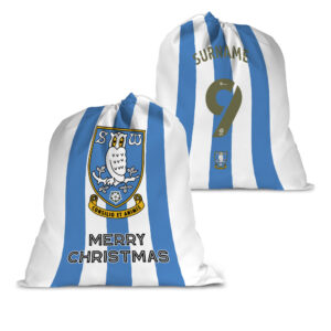 Personalised Sheffield Wednesday FC Back of Shirt Santa Sack