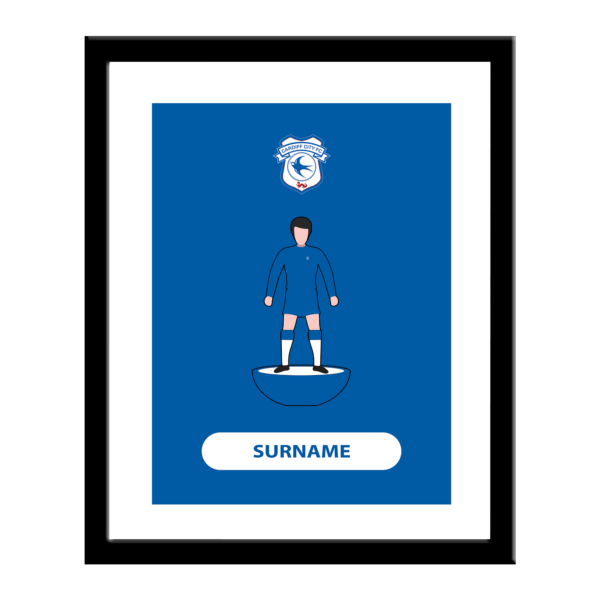 Personalised Cardiff City FC Player Figure Print