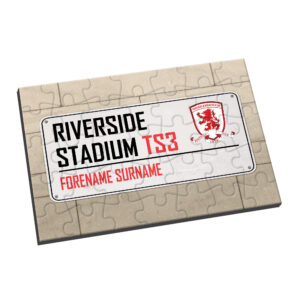 Personalised Middlesbrough FC Street Sign Jigsaw