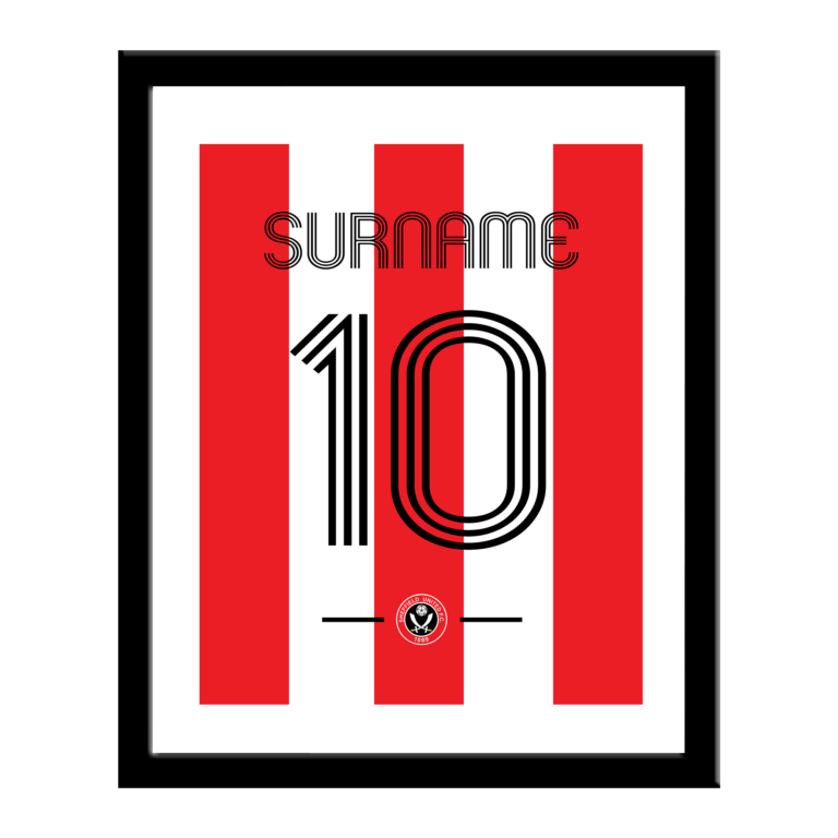 Personalised Sheffield United FC Retro Shirt Print