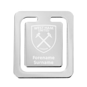 Personalised West Ham United FC Crest Bookmark