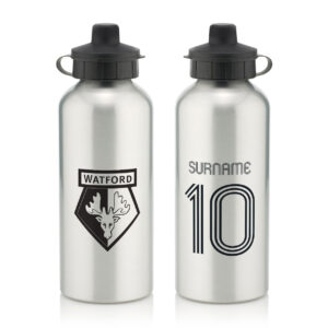 Personalised Watford FC Retro Shirt Water Bottle