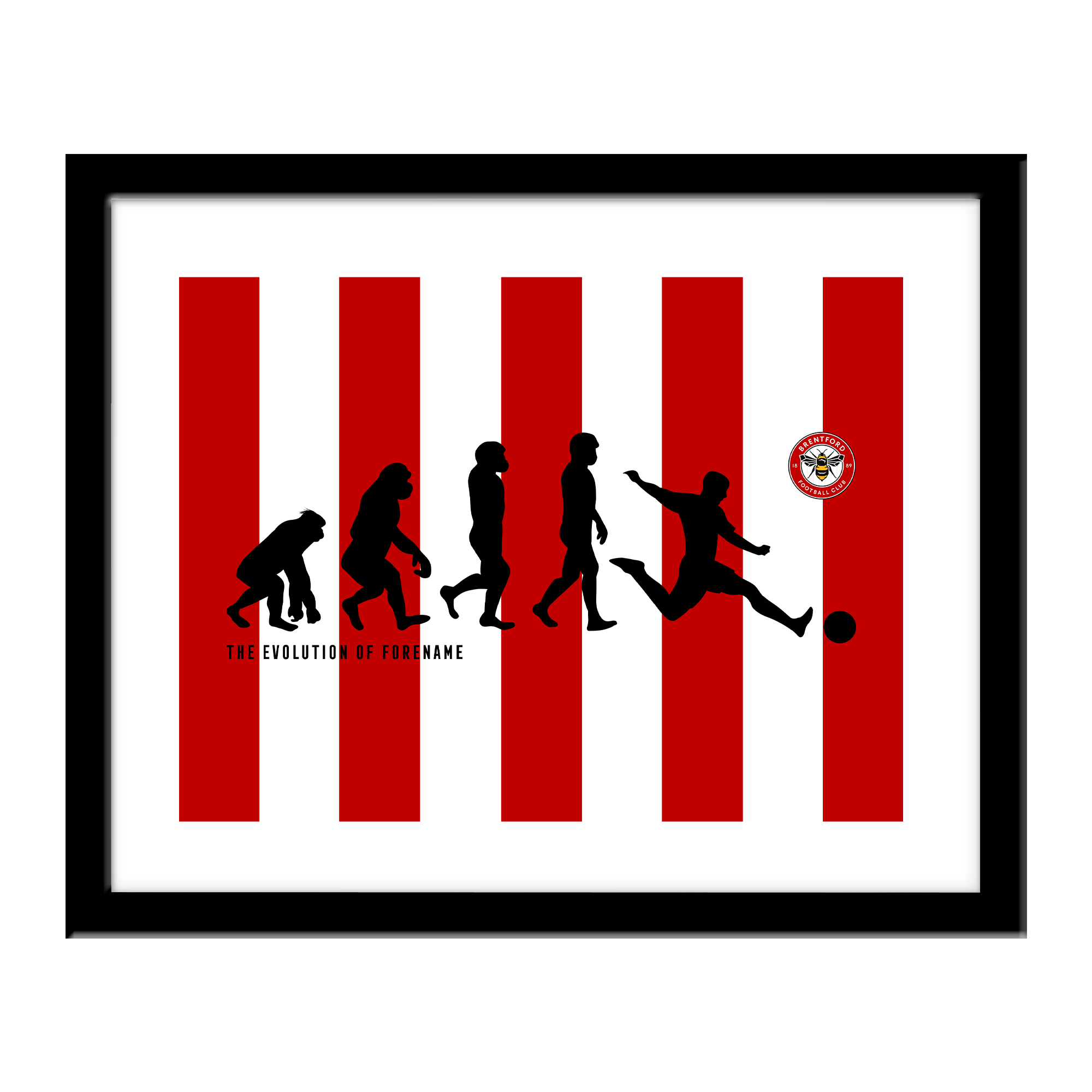 Personalised Brentford FC Evolution Print