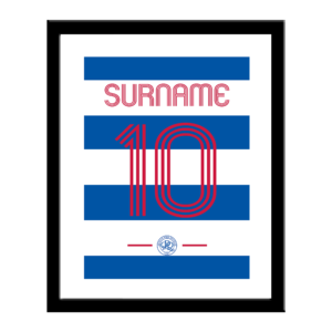 Personalised Leeds United FC Stripe Print