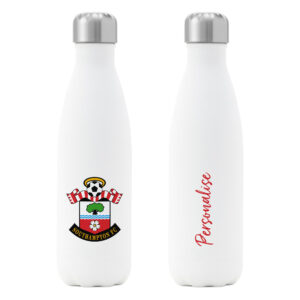 Personalised Southampton FC Insulated Water Bottle – White