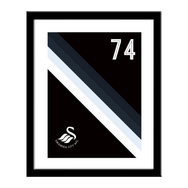 Personalised Swansea City FC Stripe Print