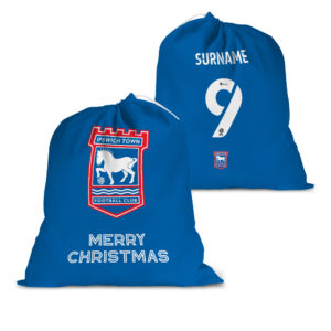 Personalised Ipswich Town FC Back of Shirt Santa Sack