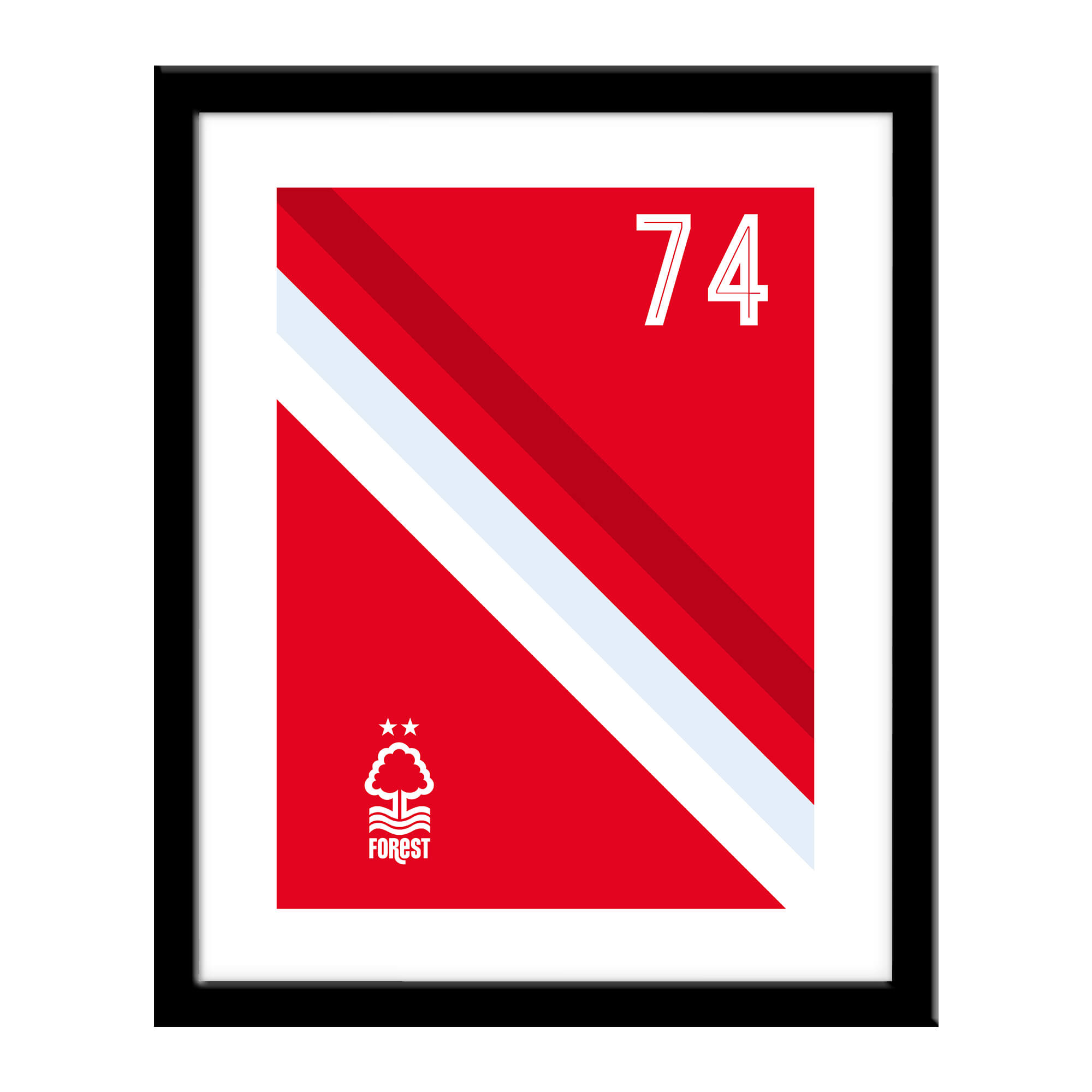 Personalised Nottingham Forest FC Stripe Print