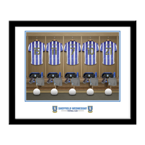 Personalised Sheffield Wednesday FC Dressing Room Framed Print