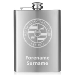 Personalised Reading FC Crest Hip Flask