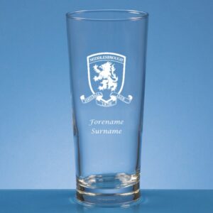 Personalised Middlesbrough FC Beer Glass