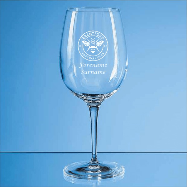 Personalised Brentford FC Wine Glass