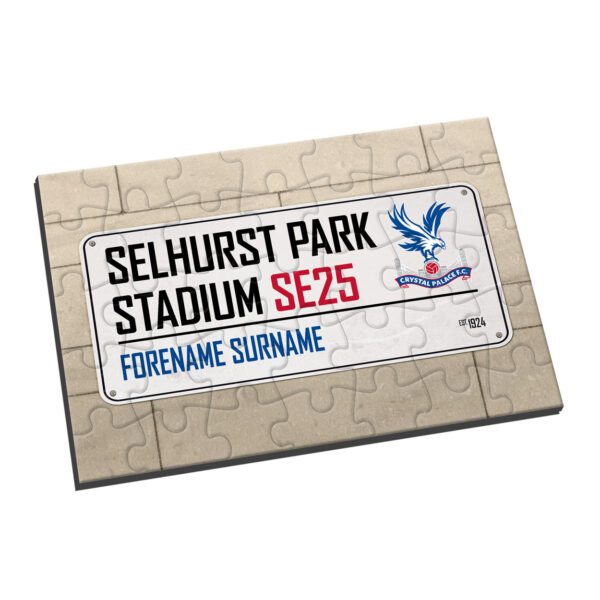 Personalised Crystal Palace FC Street Sign Jigsaw