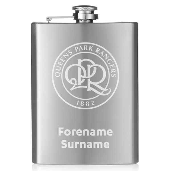 Personalised QPR FC Crest Hip Flask