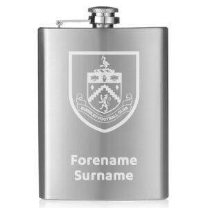 Personalised Burnley FC Crest Hip Flask