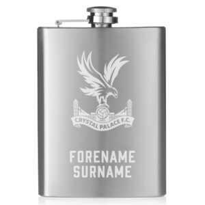 Personalised Crystal Palace FC Crest Hip Flask