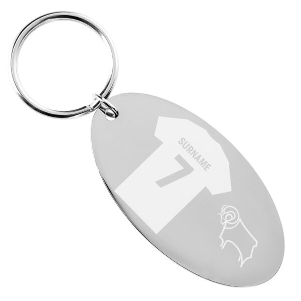 Personalised Derby County FC Shirt Keyring