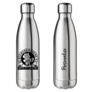 Personalised Blackburn Rovers Insulated Water Bottle – Crest – Stainless Steel