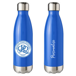 Personalised QPR Insulated Water Bottle – Crest – Blue