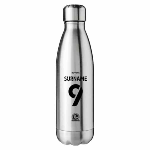 Personalised Blackburn Rovers Insulated Water Bottle – Back of Shirt – Stainless Steel